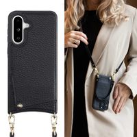 Selencia Cover per telefono Nova con cordino e portacarte Samsung Galaxy A36 / A56 - Nero