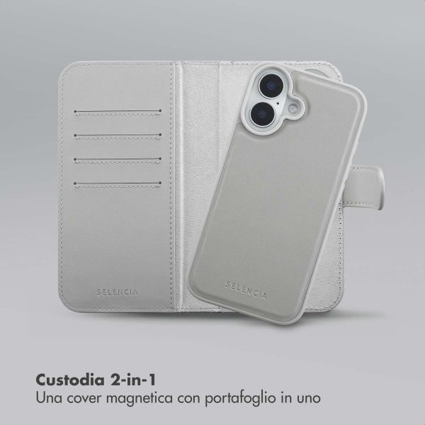 Selencia Libreria rimovibile Olyn con MagSafe Apple iPhone 16 - Grigio