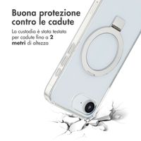 Accezz Cover con anello e supporto con MagSafe Apple iPhone 17e / 16e - Trasparente