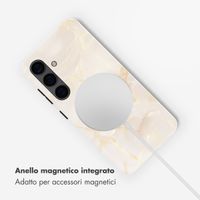 Selencia Cover posteriore Vivid con MagSafe Samsung Galaxy S24 - Golden Beige Marble