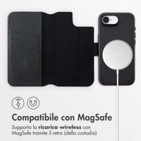 Accezz Cover in pelle 2 in 1 con MagSafe Apple iPhone 17e / 16e - Onyx Black