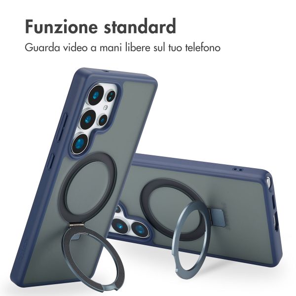 Accezz Cover con anello e supporto con MagSafe Samsung Galaxy S25 Ultra - Blu
