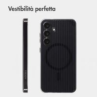 Accezz Cover Lite con MagSafe | Fluted | Samsung Galaxy S24 - Nero