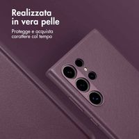 Accezz Cover in Pelle con MagSafe Samsung Galaxy S24 Ultra - Heath Purple