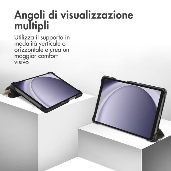 imoshion Cover Trifold Design Samsung Galaxy Tab A11 / A9 8.7 pollici - Leopard