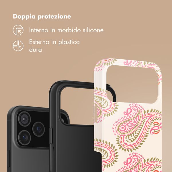 Selencia Cover Posteriore Vivid Apple iPhone 17 Pro - Paisley Blush