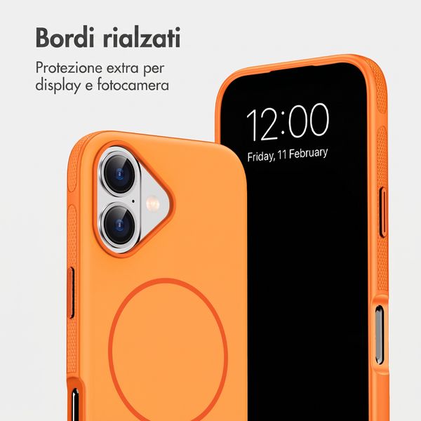 imoshion Cover posteriore Color con Thin MagSafe Ring Apple iPhone 16 - Arancio