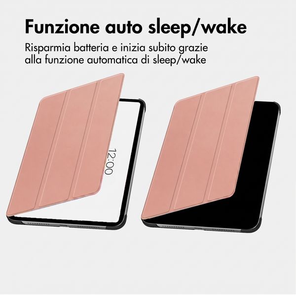 imoshion Cover a libro Trifold Samsung Galaxy Tab A9 Plus - Oro rosa