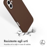 Accezz Cover in silicone liquido con MagSafe Apple iPhone 16 - New Tea Brown