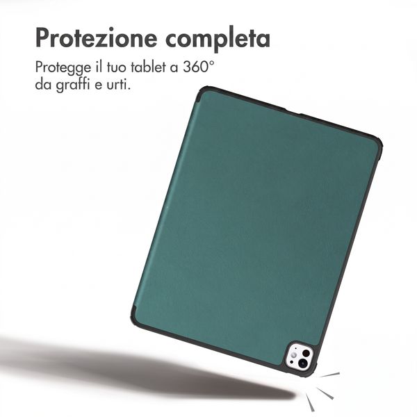 imoshion Cover a libro Trifold Apple iPad Pro 13 (2025) M5 / (2024) M4 - Verde scuro