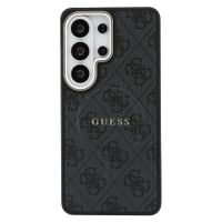 Guess Cover Posteriore 4G Leather con MagSafe Samsung Galaxy S26 Ultra - Gold Edge - Black
