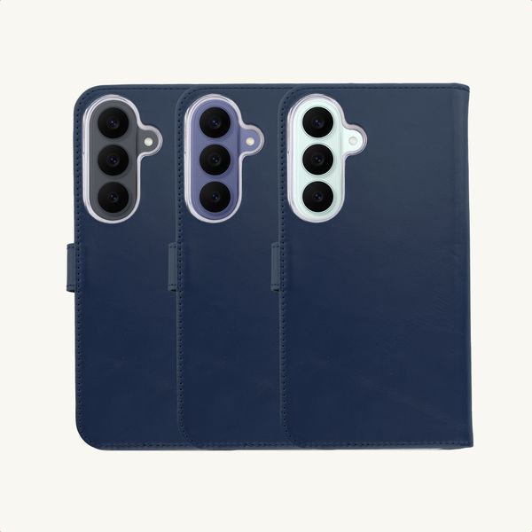 Selencia Cover a libro in vera pelle Samsung Galaxy S26 FE - Blu