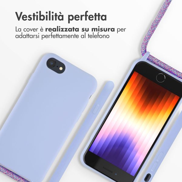 imoshion Cover in Silicone con Cordino Apple iPhone SE (2022 / 2020) / 8 / 7 - Viola