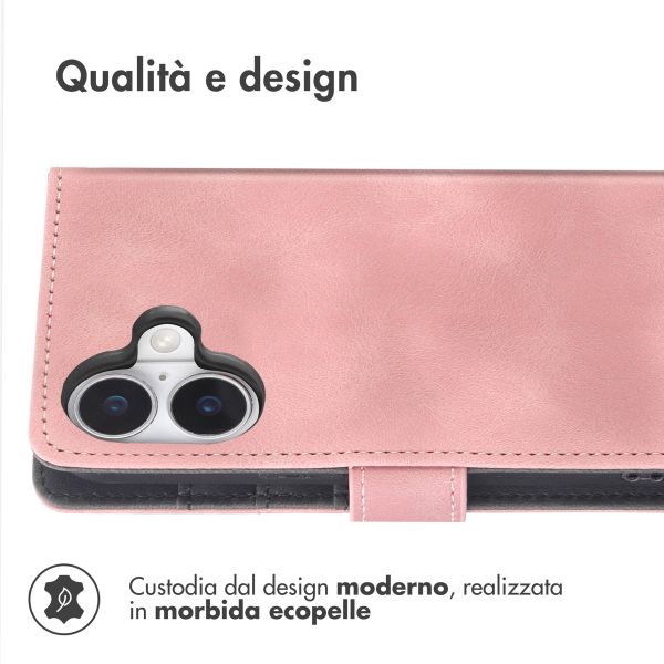 imoshion Cover a libro con Cordino Apple iPhone 16 - Rosa