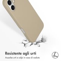Accezz Cover in silicone liquido con MagSafe Apple iPhone 16 Plus - Stone