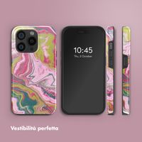 Selencia Cover posteriore Vivid con MagSafe Apple iPhone 15 Pro - Marble Pink