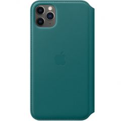 Apple Cover a libro in Pelle con Chiusura Apple iPhone 11 Pro Max - Peacock