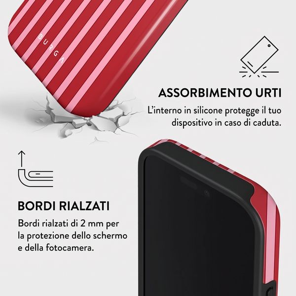 Burga Cover Posteriore Resistente con MagSafe Apple iPhone 16 Pro - Strawberry Jam
