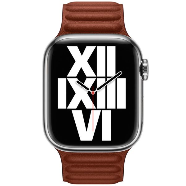 Apple Cinturino Leather Link Apple Watch | 38/40/41/42 mm - Taglia M/L - Umber