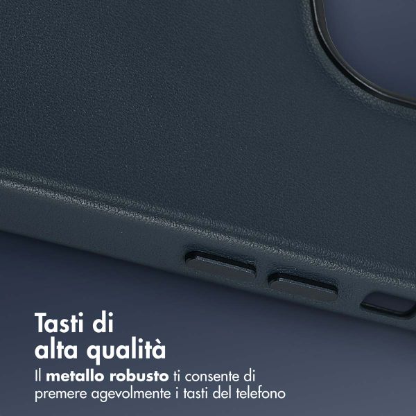 Accezz Cover in Pelle con MagSafe Apple iPhone 13 Pro - Nightfall Blue