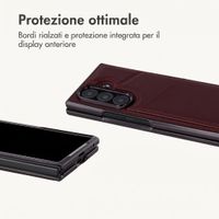 imoshion Cover posteriore MagSafe in pelle sintetica con portacarte Samsung Galaxy Z Fold 8 Ultra - Wine Red