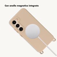 Selencia Cover posteriore Rivièra con MagSafe con ganci rimovibili Samsung Galaxy S23 - Milky Latte