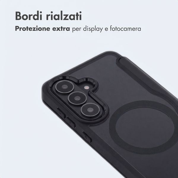 imoshion Bookcase trasparente con MagSafe Samsung Galaxy S26 - Nero