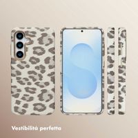 Selencia Cover Sabi Stampa pantera con MagSafe Samsung Galaxy S25 - Soft Ivory