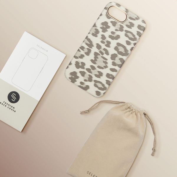 Selencia Cover Sabi Stampa pantera con MagSafe Apple iPhone 17e / 16e - Soft Ivory