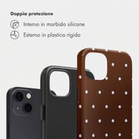 Selencia Cover Posteriore Vivid Apple iPhone 13 Pro - Happy Dots Chocolate