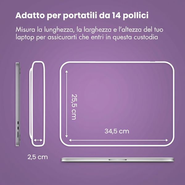imoshion Custodia per laptop con tasca 14 pollici - Sandstone