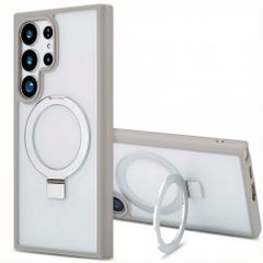 Accezz Cover con anello e supporto con MagSafe Samsung Galaxy S24 Ultra - Grigio