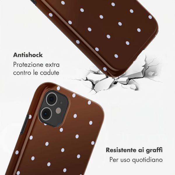 Selencia Cover Posteriore Vivid Apple iPhone 11 - Happy Dots Chocolate