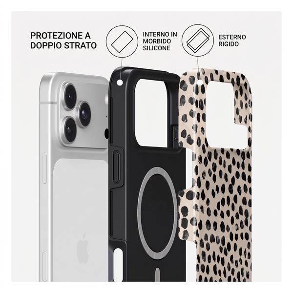 Burga Cover Posteriore Resistente con MagSafe Apple iPhone 18 Pro - Almond Latte