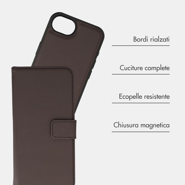 imoshion Cover a libro di lusso 2-in-1 rimovibile Apple iPhone 17e / 16e - Marrone