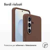 Accezz Cover in silicone liquido con MagSafe Samsung Galaxy S26 - New Tea Brown
