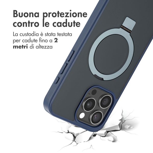 Accezz Cover con anello e supporto con MagSafe Apple iPhone 15 Pro Max - Blu