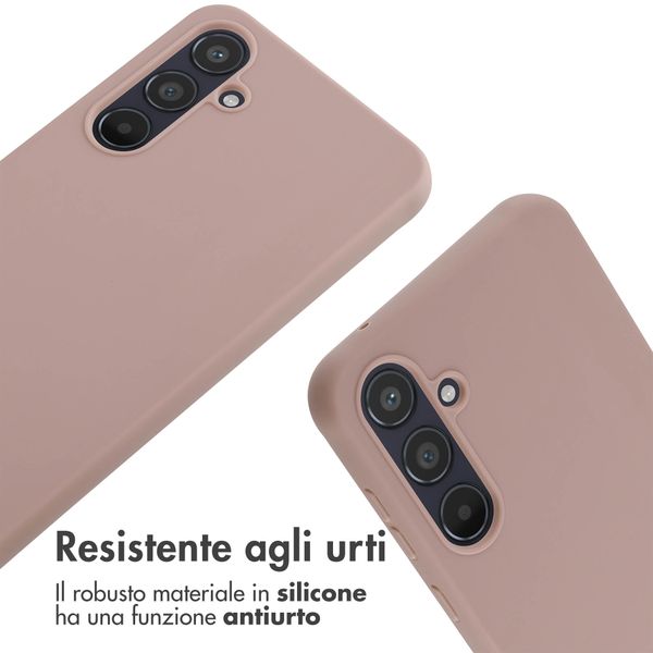 imoshion Cover in Silicone con Cordino Samsung Galaxy A55 - Sand Pink
