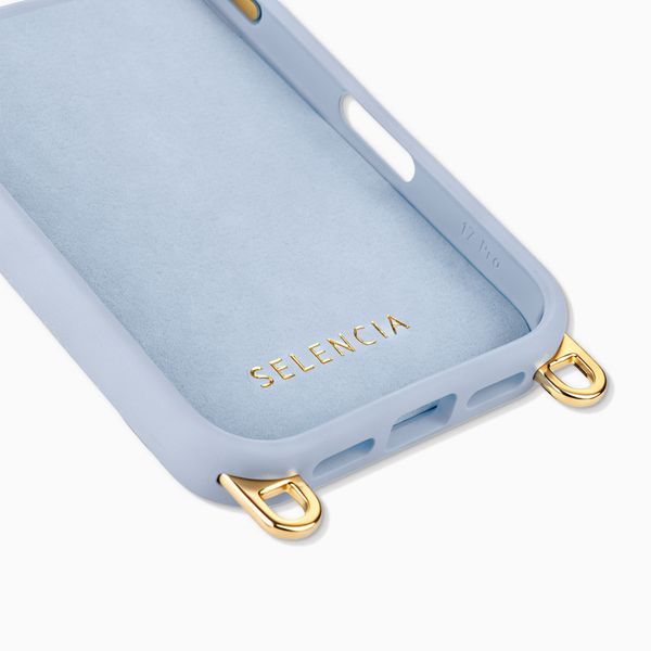 Selencia Cover posteriore Rivièra con MagSafe con ganci rimovibili Apple iPhone 17 Pro - Powder Blue