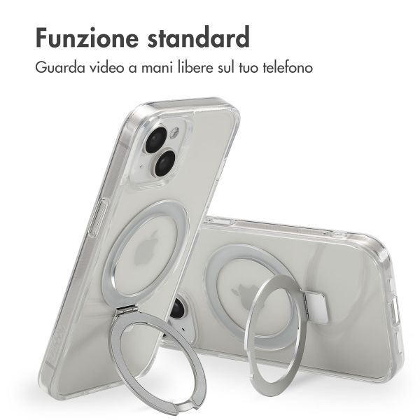 Accezz Cover con anello e supporto con MagSafe Apple iPhone 15 - Trasparente