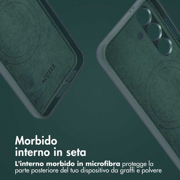 Accezz Cover in pelle 2 in 1 con MagSafe Samsung Galaxy S24 - Cedar Green