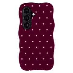 Selencia Cover Vivid Wavy con MagSafe Samsung Galaxy S26 - Happy Dots Burgundy