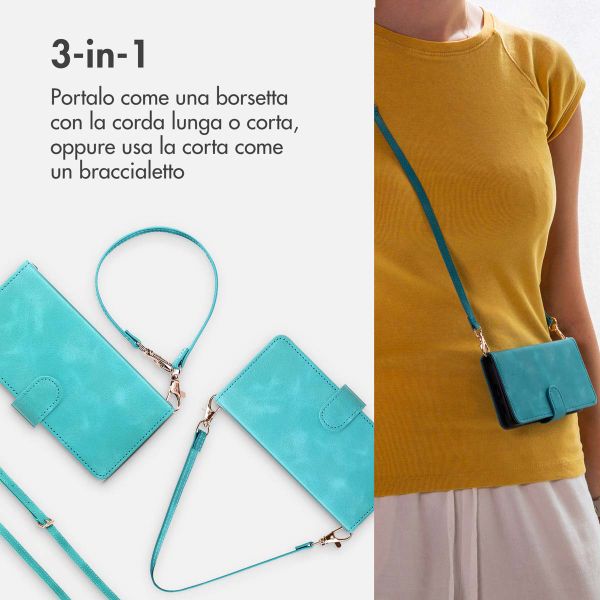 imoshion Cover a libro con Cordino Apple iPhone 16 - Turchese