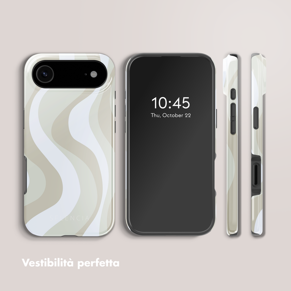 Selencia Cover posteriore Vivid con MagSafe Apple iPhone Air - Desert Waves Beige