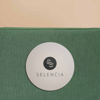 Selencia Cover per laptop in velluto a coste 13-14 pollici - Laptopsleeve - Sage Green