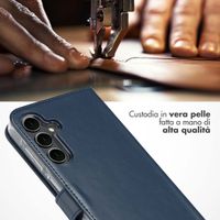 Selencia Cover a libro in vera pelle Samsung Galaxy A16 - Blu