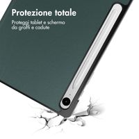 imoshion Cover a libro Trifold Samsung Galaxy Tab S9 11.0 pollici / S10 Lite / S10 FE / S9 FE 10.9 pollici - Verde scuro