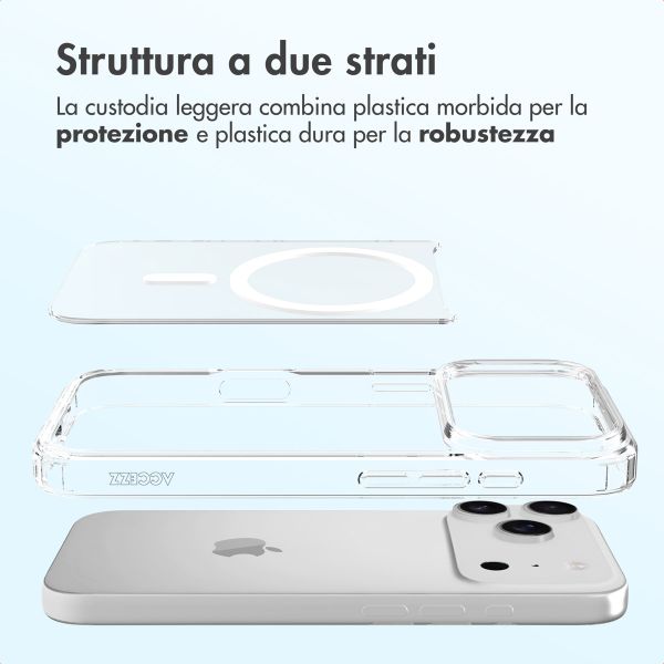 Accezz Cover posteriore Xtreme Impact con MagSafe Apple iPhone 17 Pro - Trasparente