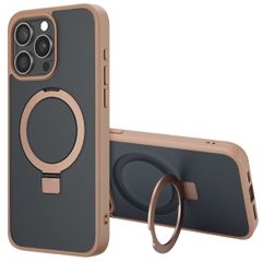 Accezz Cover con anello e supporto con MagSafe Apple iPhone 15 Pro Max - Marrone