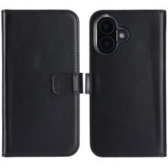 Selencia Cover a libro in vera pelle Apple iPhone 16 Plus - Nero